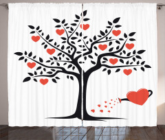 Romantic Love Tree Curtain