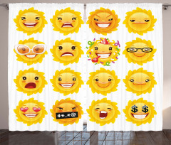 Smile Surprise Angry Mood Curtain