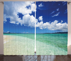 Island Sealife Wavy Sunny Curtain