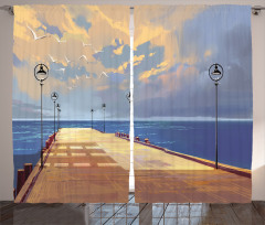 Bridge Pier Sea Harbor Curtain