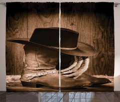 Wild Cowboy Hat Wooden Curtain