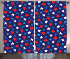 American Flag Stars Curtain