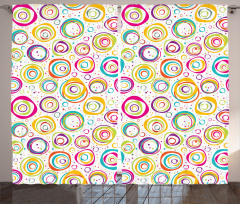 Kids Spiral and Dots Curtain