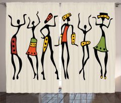 Clan Dancer Ethnic Curtain