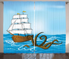 Ship in Waves and Kraken Curtain