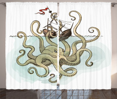 Pirate Ship Greek Myth Curtain