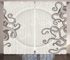Fish Octopus Circular Curtain