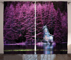 Purple Trees by Lake Curtain