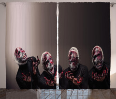 Screaming Scary Zombies Curtain