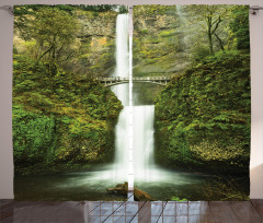 Waterfall Oregon Bridge Curtain