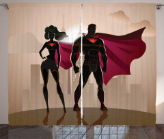 City Hero Hot Couple Curtain