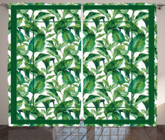 Large Tropical Leaves Curtain