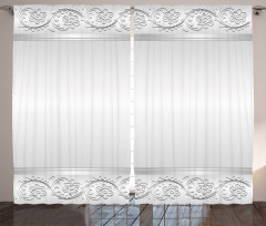 Classical Bridal Floral Motif Curtain