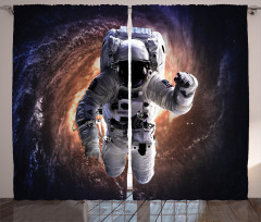 Astronaut in Outer Space Curtain