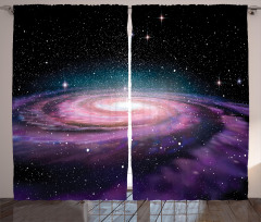 Galaxy in Outer Space Curtain