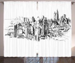 NYC Historical Sketch Curtain