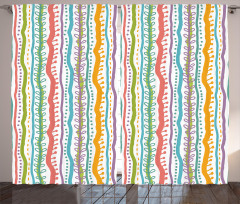 Vertical Swirl Lines Curtain