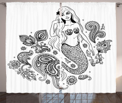 Mermaid in Ocean Curtain