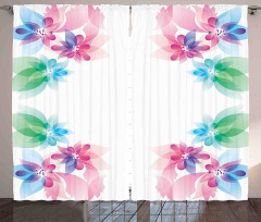 Digital Bridal Flowers Curtain