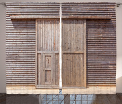 Old Wooden Timber Curtain
