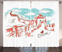 Sketch Chinese Curtain