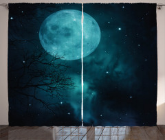 Outer World Cosmos Moon Curtain