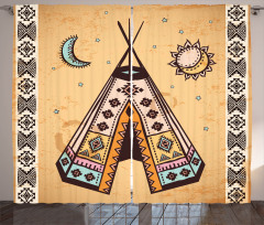 Native Bohemian Signs Curtain