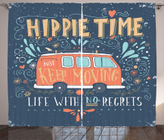 Hippie Words Curtain