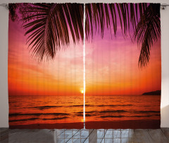 Coconut Palm Tree Leaf Curtain