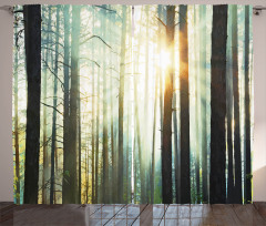 Fairy Foggy Forest Woods Curtain