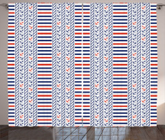 Marine Pattern Stripes Curtain