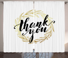 Thank You Words Leaves Curtain
