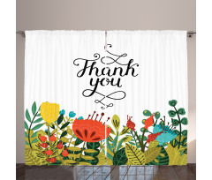 Hand Writing Thank You Curtain