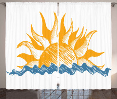 Sun and Fire Like Beams Curtain