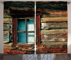 Wooden Pattern Window Curtain