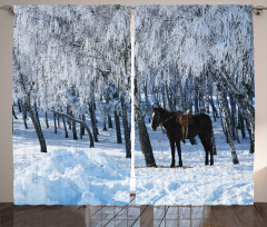 Winter Forest Theme Curtain