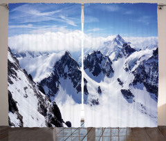 Mountain Peak Scenery Curtain