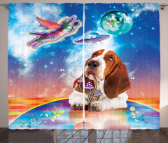 Cosmic Animals UFO Curtain