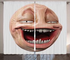 Poker Face Guy Meme Curtain
