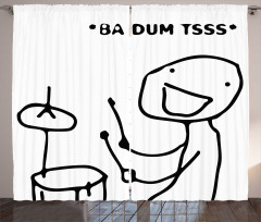 Badumts Drum Meme Comics Curtain