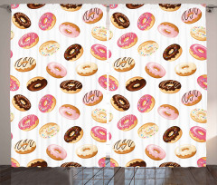 American Dessert Donuts Curtain