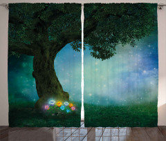 Forest Night Curtain