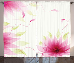 Abstract Natural Lotus Curtain