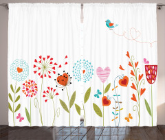 Romantic Hearts Design Curtain