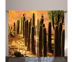 Sunset in Wild Desert Curtain