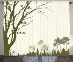 Forest Birds on Tree Curtain