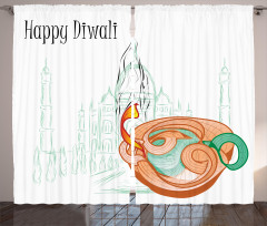 Sketchy Diwali Curtain