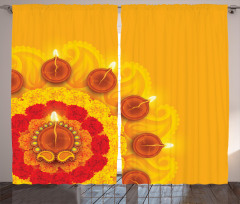 Flowers Diwali Curtain