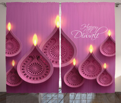 Candles for Celebration Curtain
