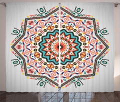 Abstract Sun Aztec Style Curtain